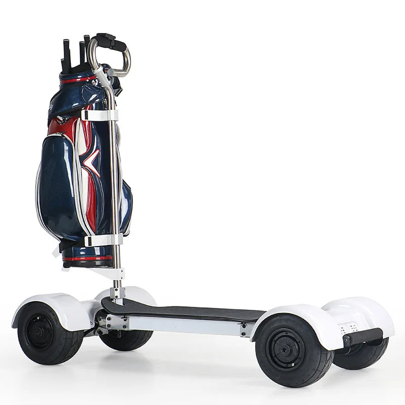 New 4 Wheel Golf Cart Trolley Electric Golf Trolley 1000W Large Lithium Battery  for Sale